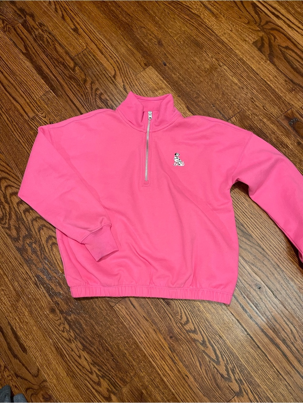 Girls Abercrombie Kids Pink Quarter-Zip Pullover Sweatshirt 15/16